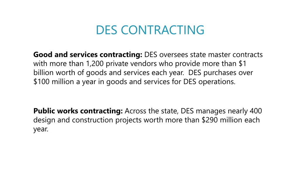 des contracting