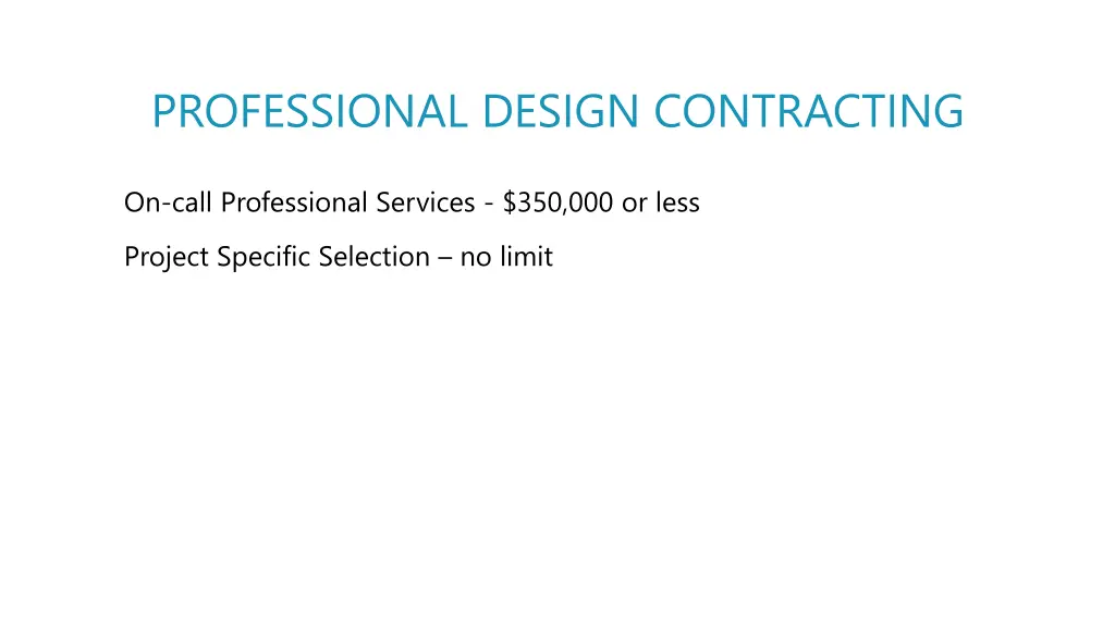 professional design contracting
