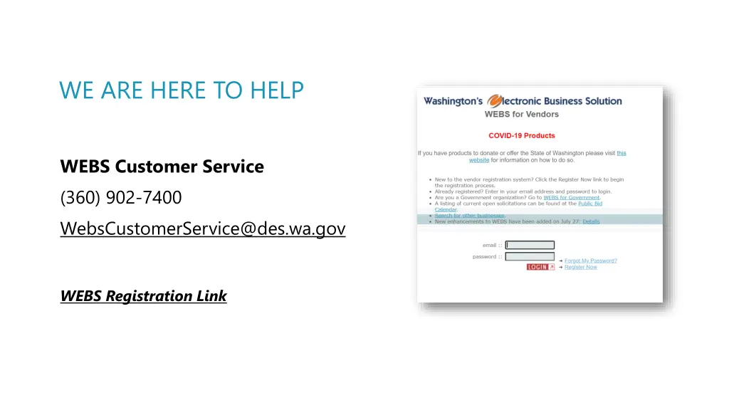 we are here to help