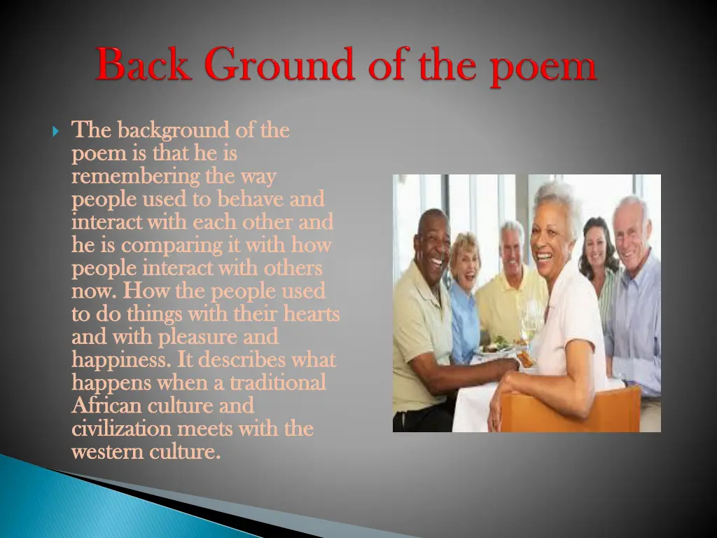 the background of the the background of the poem