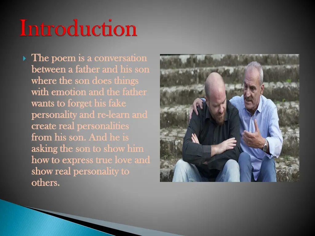 the poem is a conversation the poem