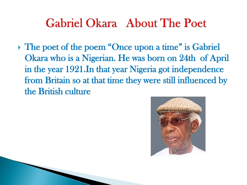 the poet of the poem once upon a time is gabriel
