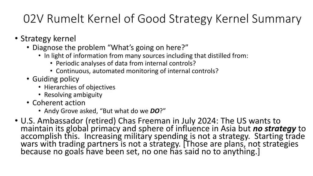 02v rumelt kernel of good strategy kernel summary