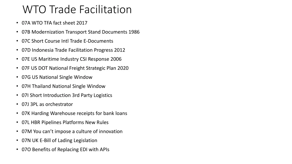 wto trade facilitation