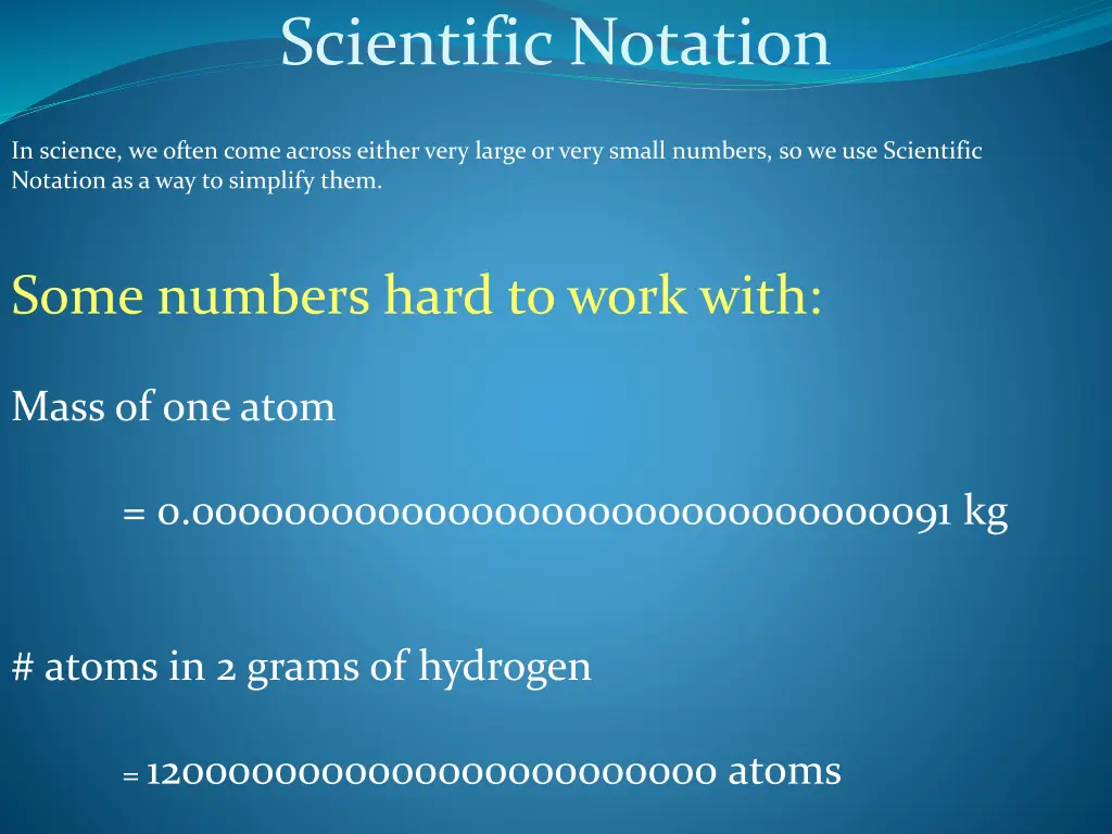 scientific notation
