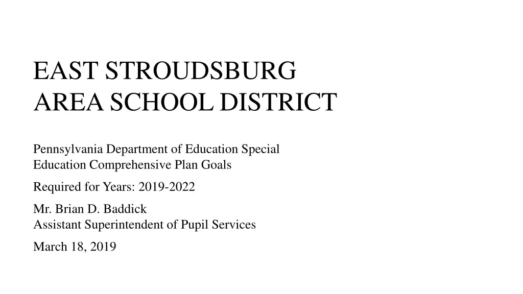 east stroudsburg area school district