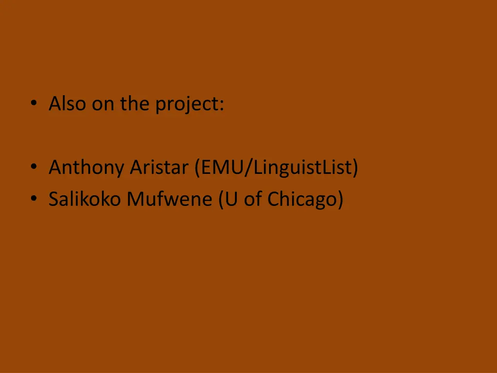 also on the project