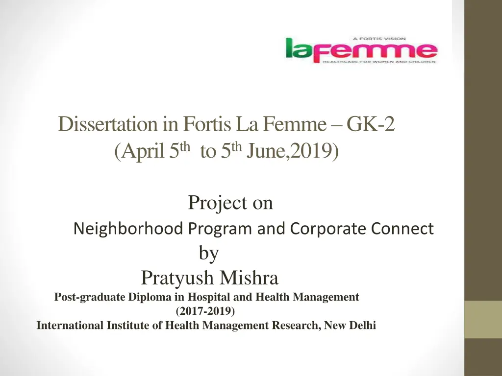 dissertation in fortis la femme gk 2 april