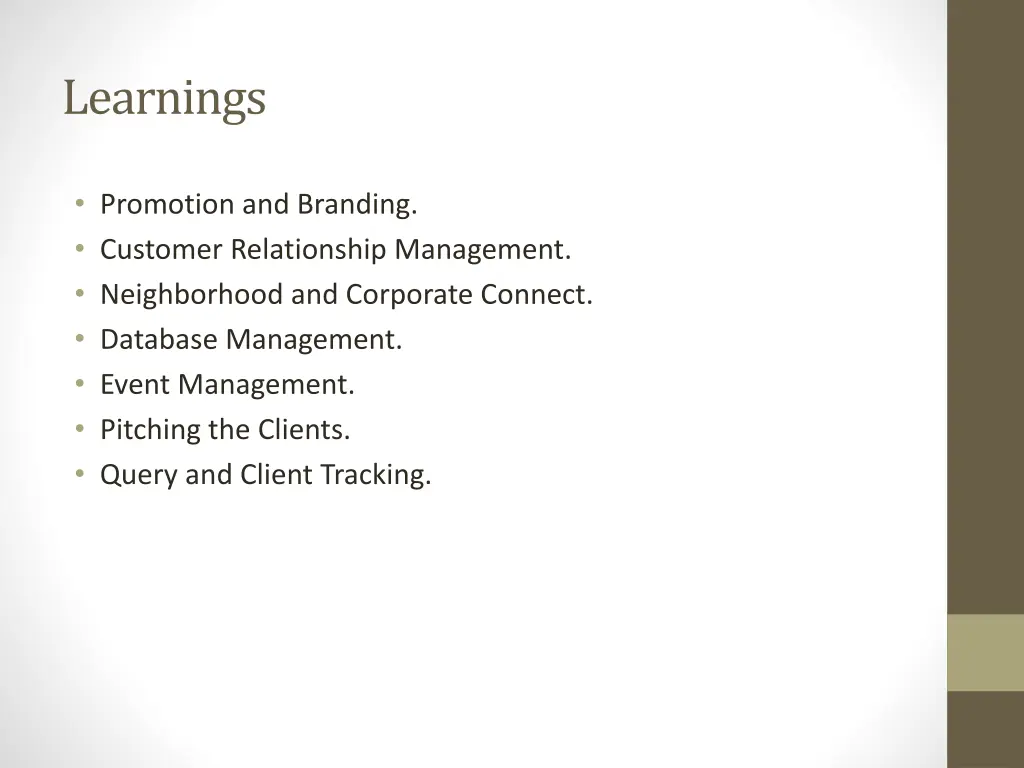 learnings