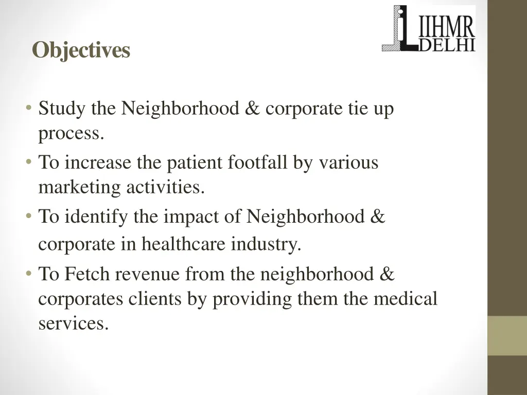 objectives