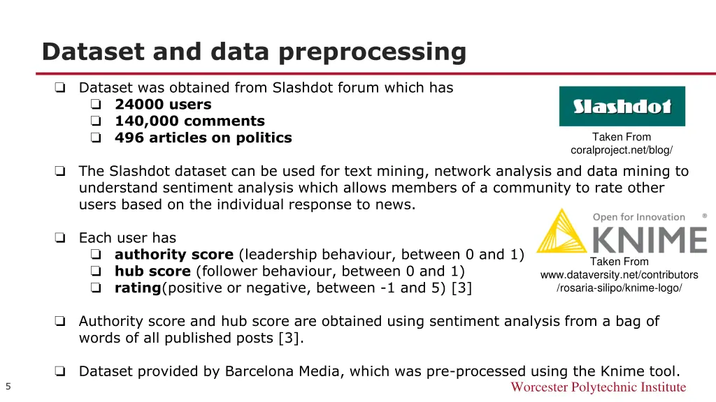 dataset and data preprocessing