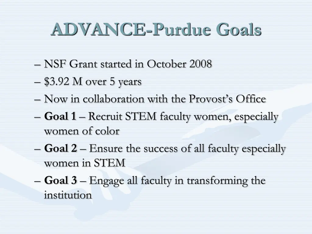 advance purdue goals