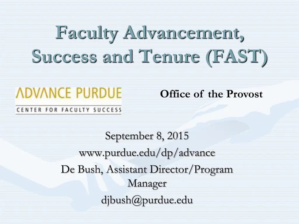 faculty advancement success and tenure fast