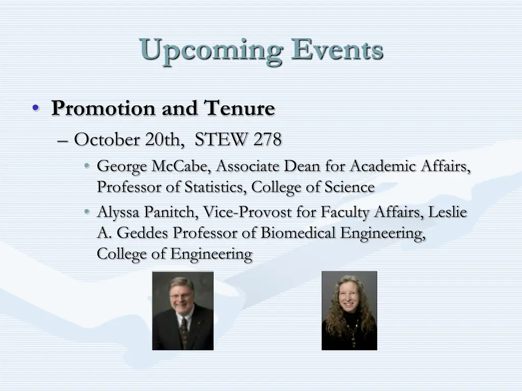 upcoming events