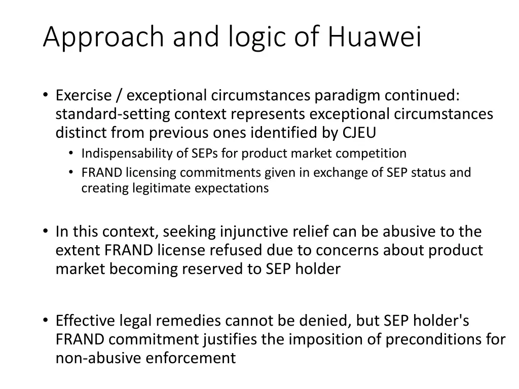approach and logic of huawei