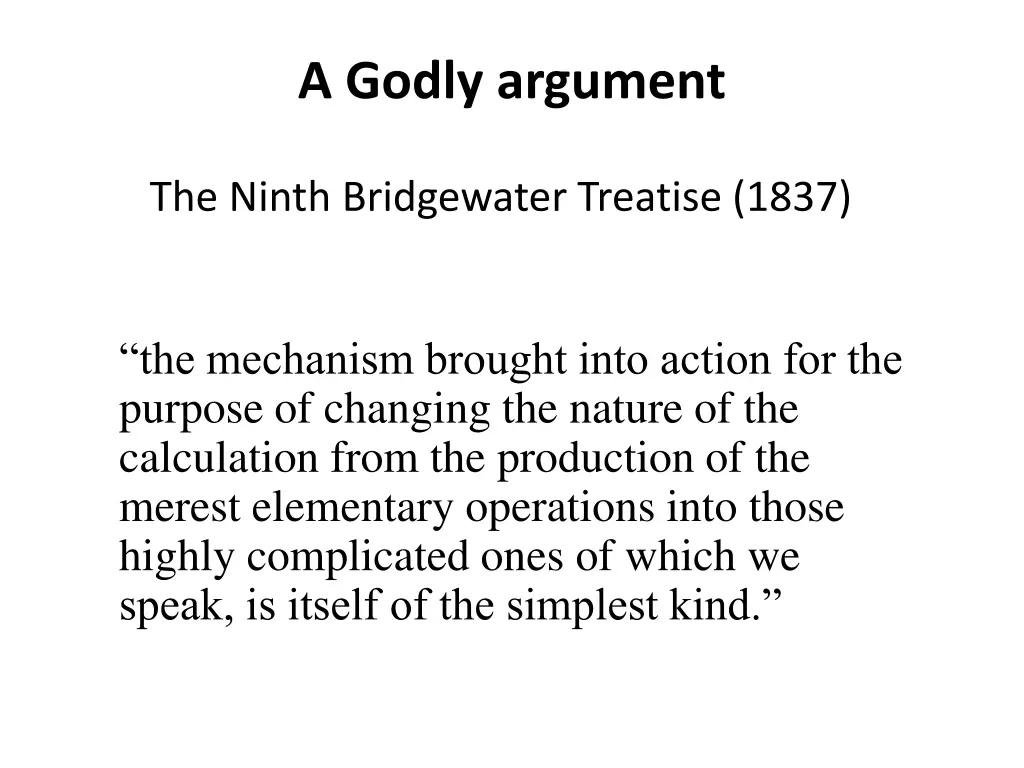 a godly argument