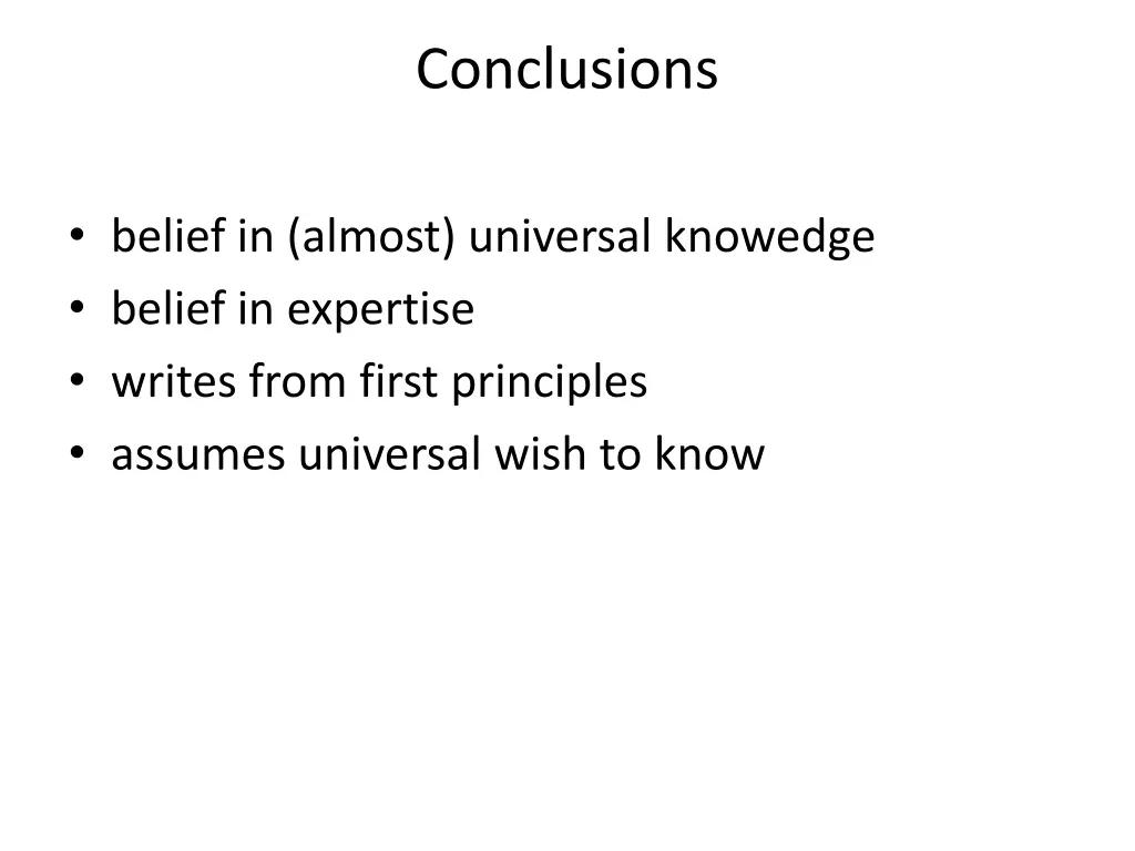 conclusions