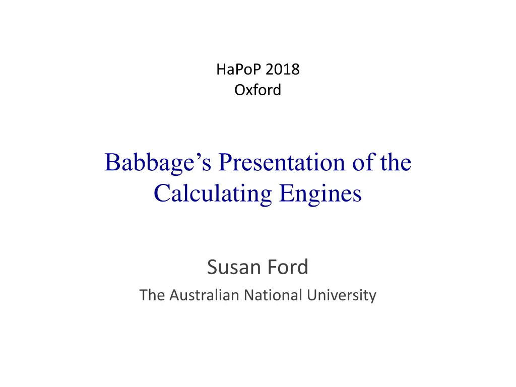hapop 2018 oxford
