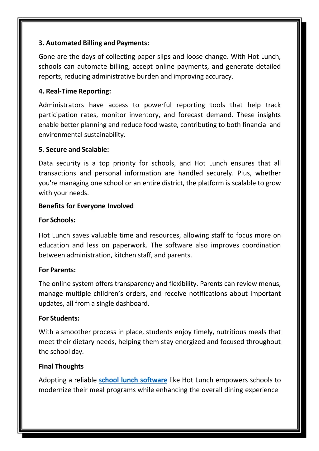 3 automated billing and payments