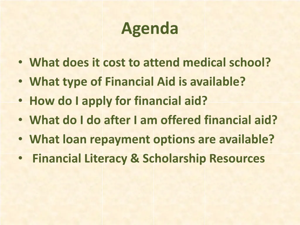 agenda