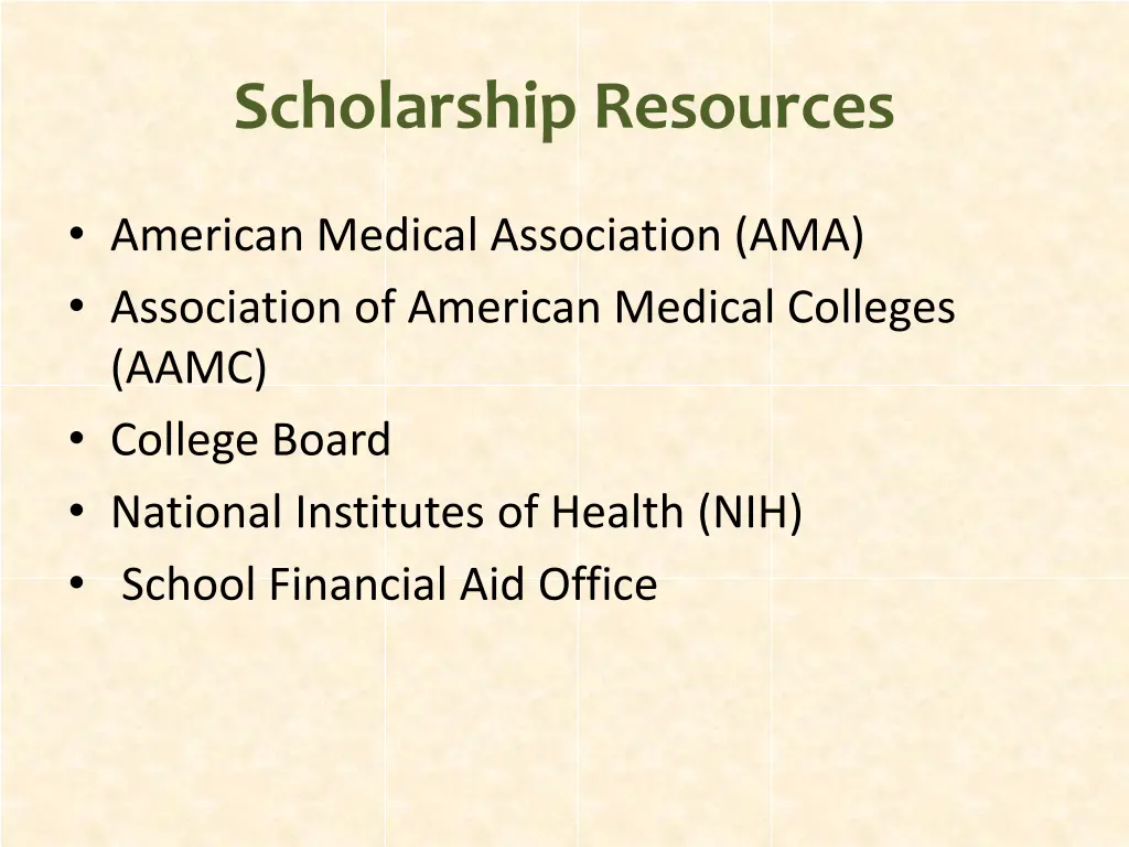 scholarship resources