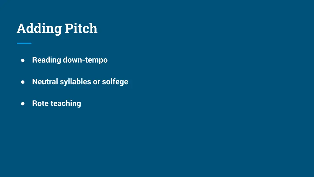 adding pitch