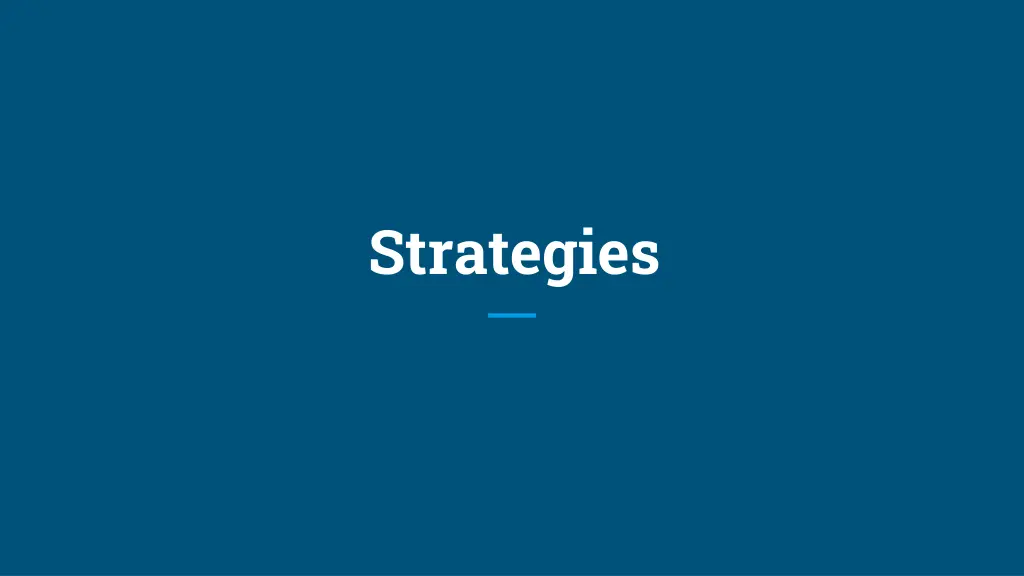 strategies