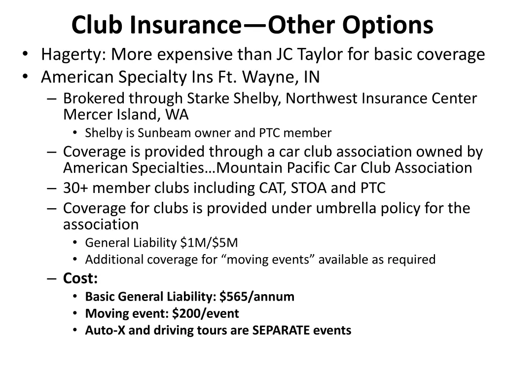 club insurance other options hagerty more
