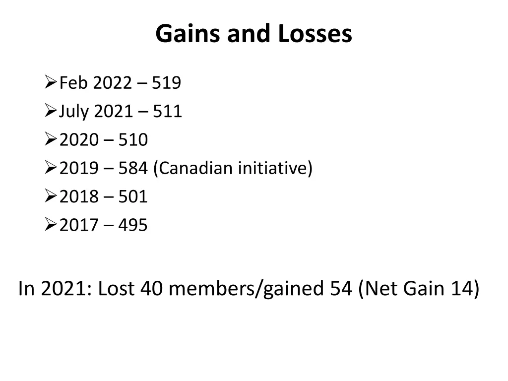 gains and losses