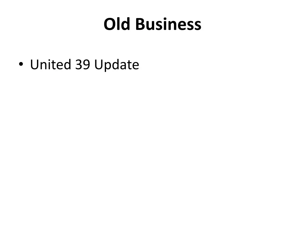 old business