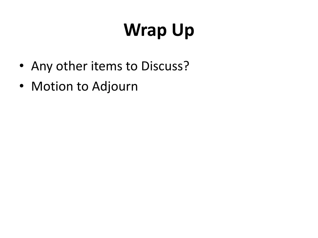 wrap up