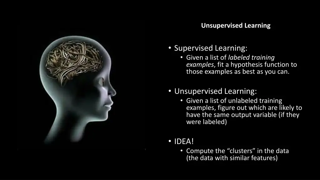 unsupervised learning