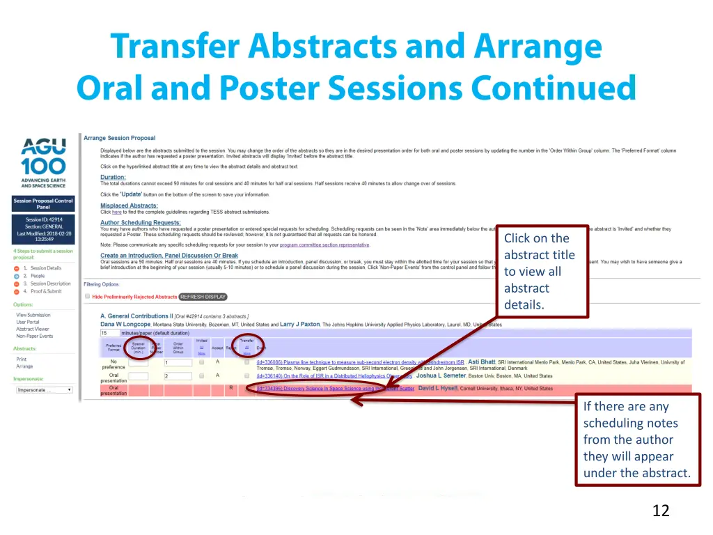 click on the abstract title to view all abstract