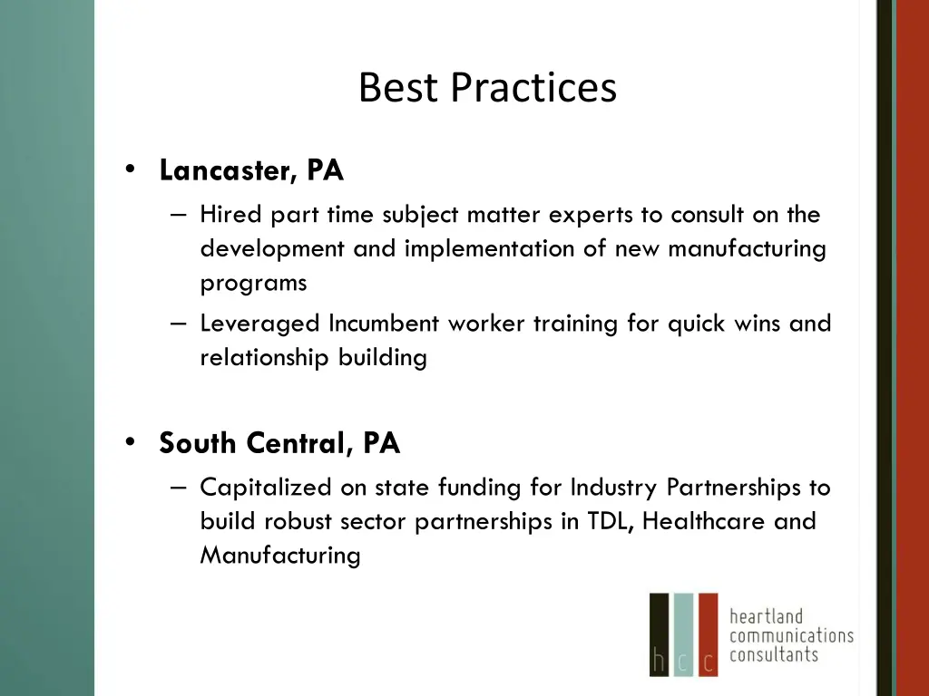 best practices