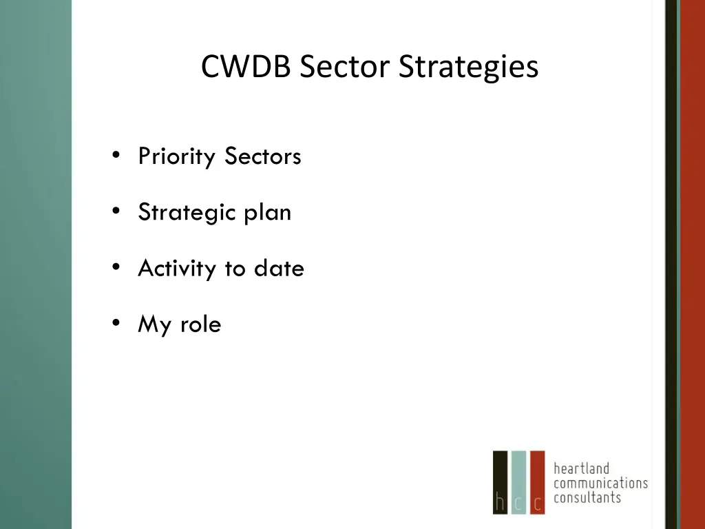 cwdb sector strategies