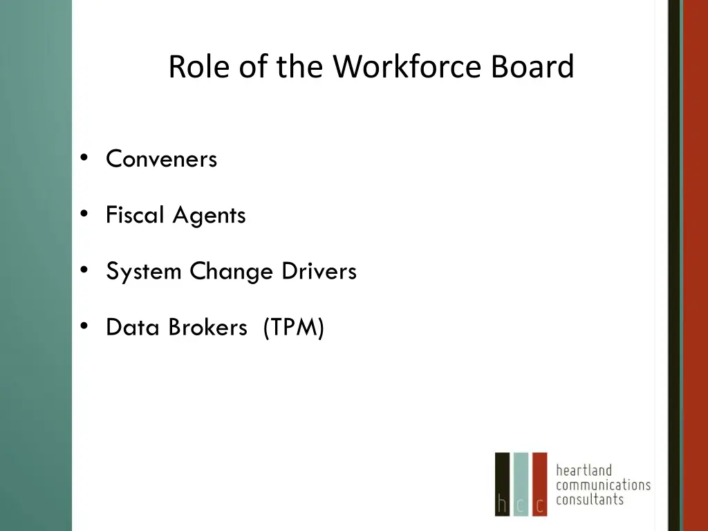role of the workforce board