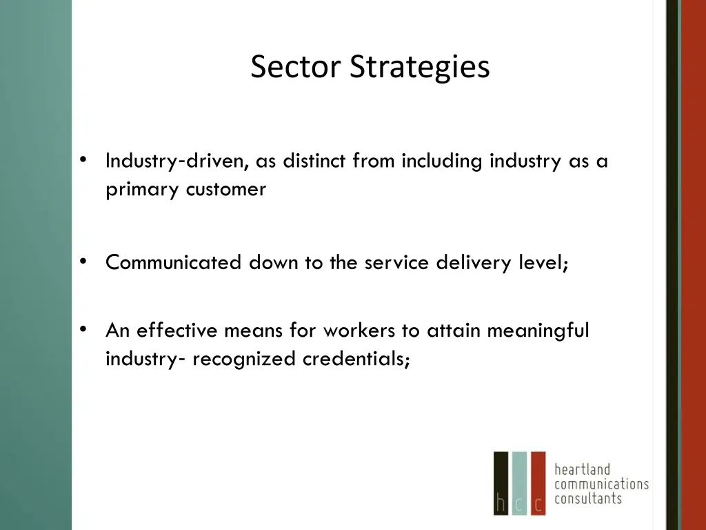 sector strategies 1