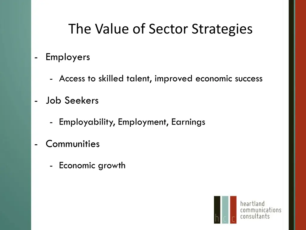 the value of sector strategies