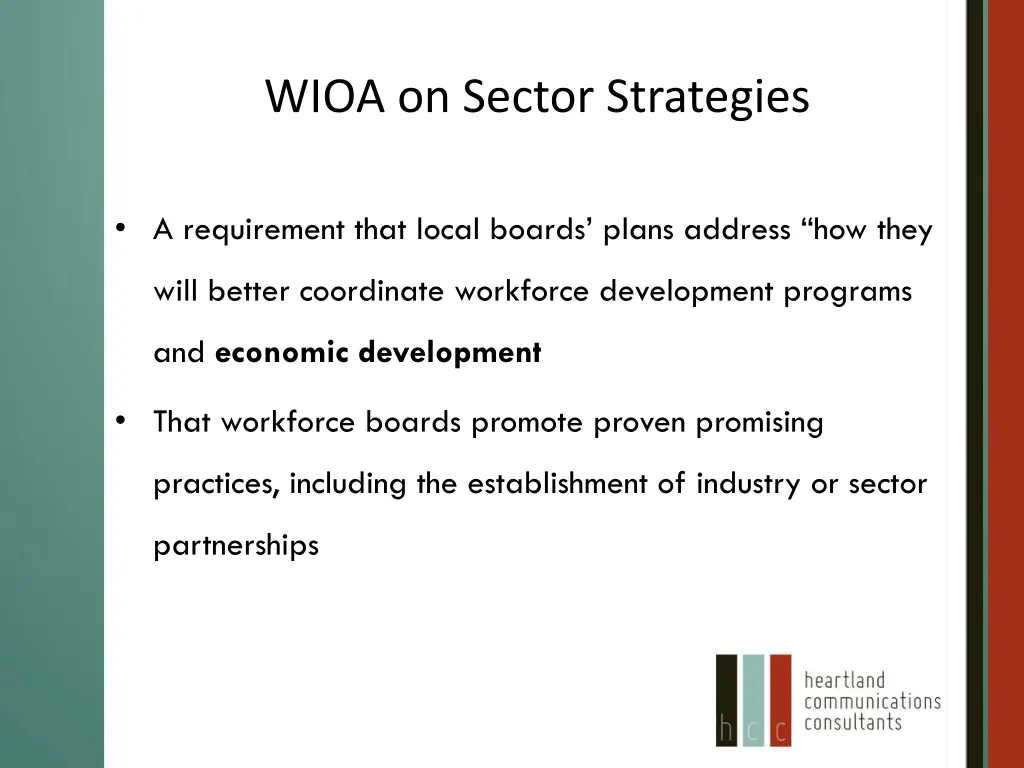 wioa on sector strategies