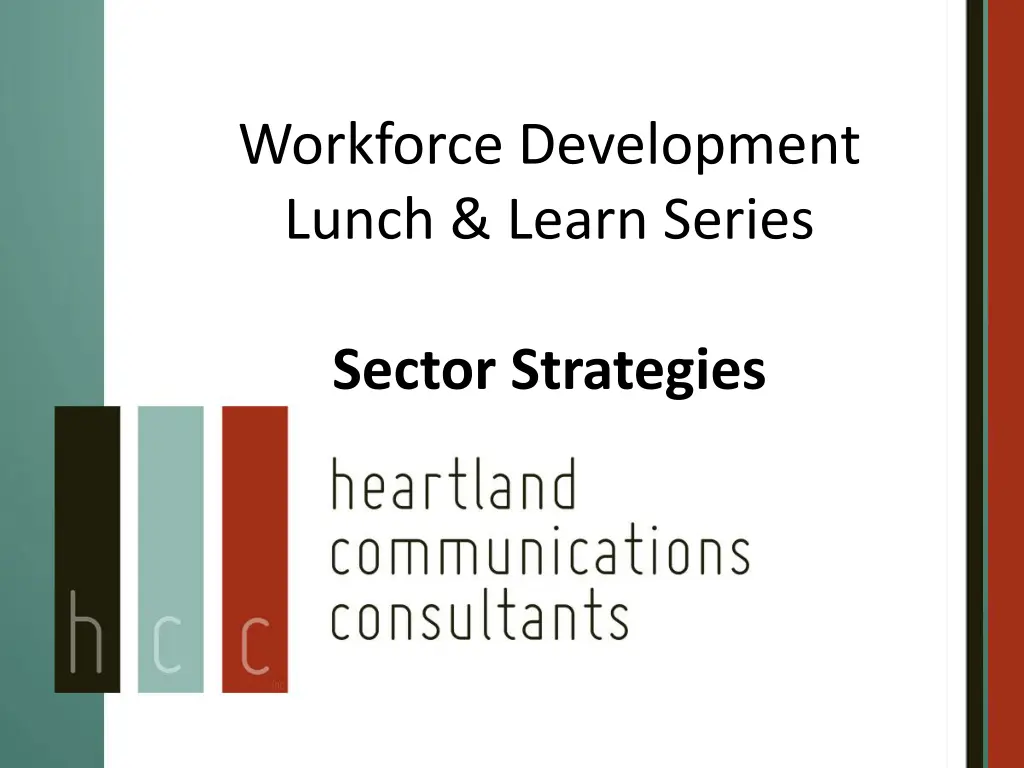 workforce development lunch learn series