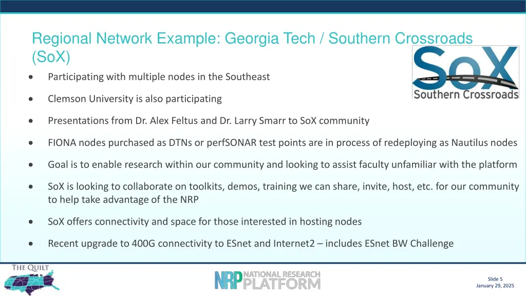 regional network example georgia tech southern