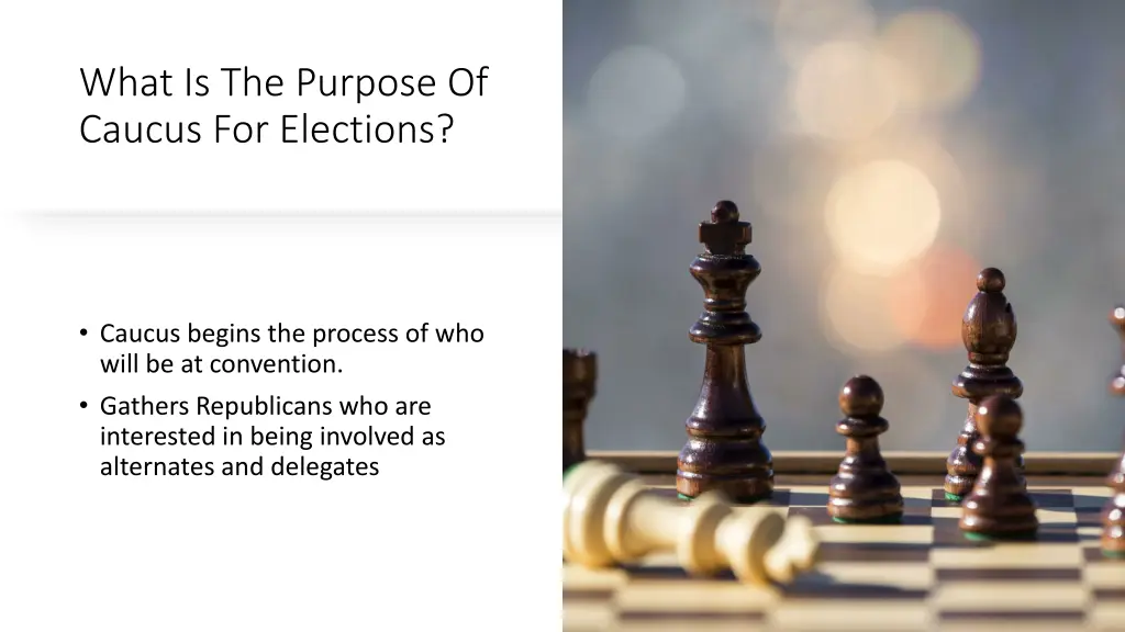 what is the purpose of caucus for elections