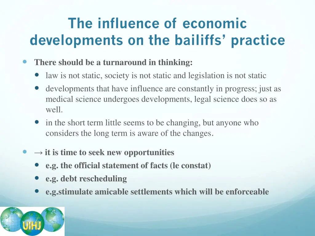 the influence of economic developments 1