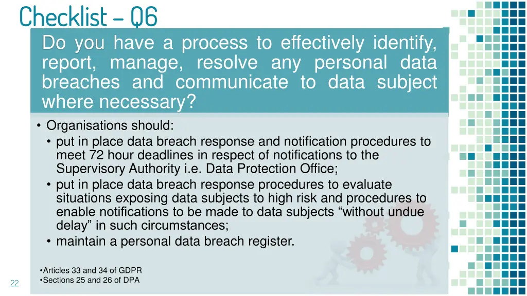 checklist checklist q6 do you have a process