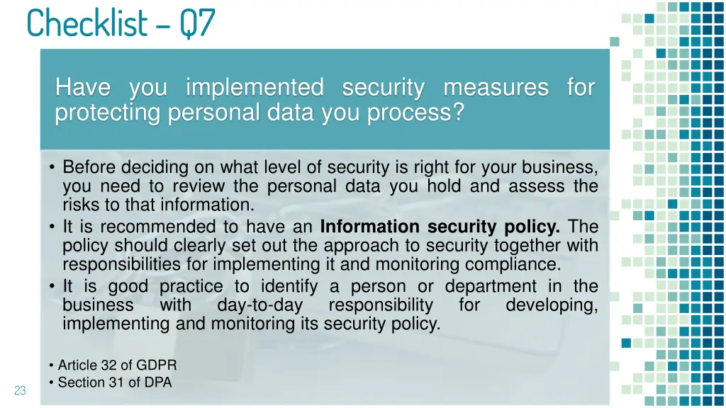 checklist checklist q7
