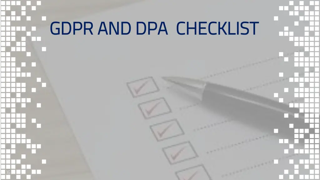 gdpr and dpa checklist