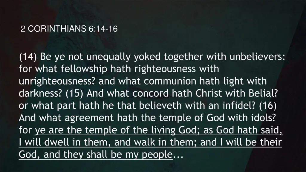 2 corinthians 6 14 16