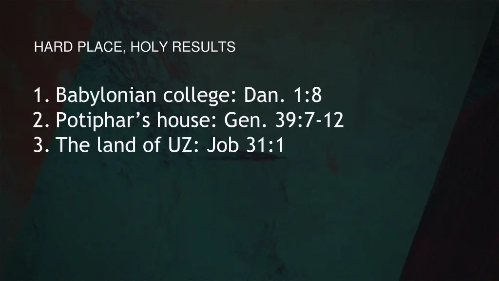 hard place holy results