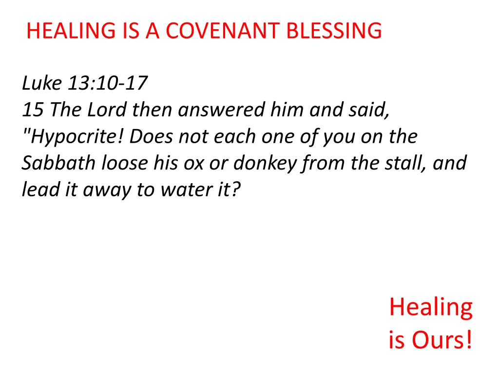 healing is a covenant blessing 2