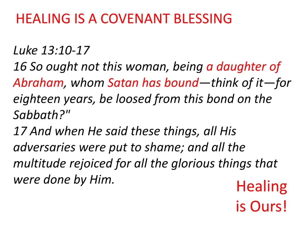 healing is a covenant blessing 3